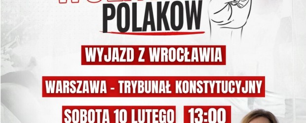 WROCŁAW | Wyjazd na manifestację 10.02. do Warszawy – ZAPISY