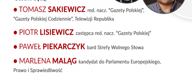 WRZEŚNIA | ZAPROSZENIE 27.05 – Spotkanie z T.Sakiewcz, P. Lisiewicz, M. Maląg, Z. Dolata