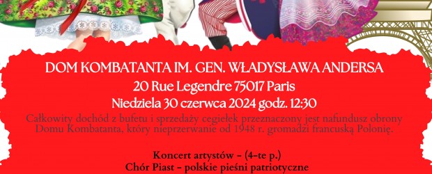 PARYŻ | ZAPROSZENIE 30.06 – Koncert charytatywny i Zabawa
