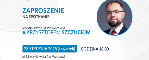 WARSZAWA – 23.01 ZAPROSZENIE na spotkanie z Krzysztofem Szczuckim