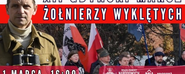 GDYNIA | ZAPROSZENIE 1.03 – XII Gdyński Marsz Żołnierzy Wyklętych
