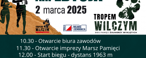 PABIANICE | ZAPROSZENIE 2.03 – Bieg Pamięci – Bieg Tropem Wilczym