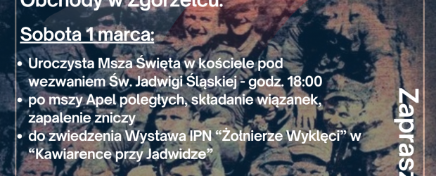 ZGORZELEC | ZAPROSZENIE 1-2.03 – Dzień pamięci Żołnierzy Wyklętych / Bieg Tropem Wilczym