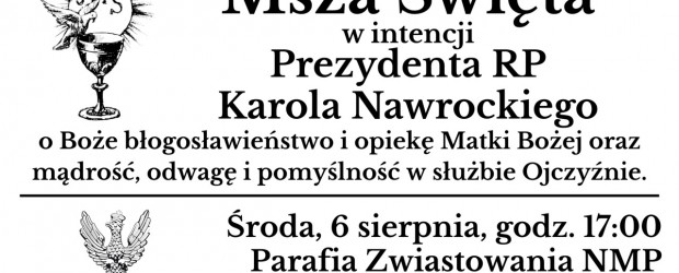 GNIEZNO II | ZAPROSZENIE 6.08 – Msza Św. w intencji Prezydenta RP Karola Nawrockiego