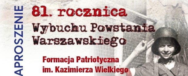 MILANÓWEK | ZAPROSZENIE 2.08 – 81. rocznica wybuchu Powstania Warszawskiego