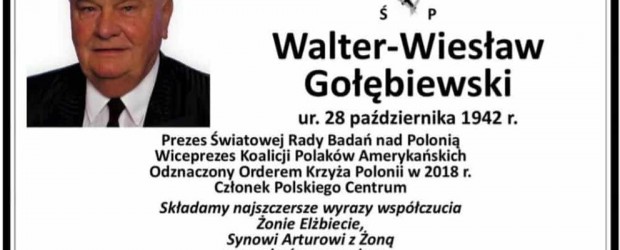 NEW PORT RICHEY (FLORYDA) | Z głębokim smutkiem przyjęliśmy wiadomość o śmierci ŚP. Wiesława Gołębiewskiego