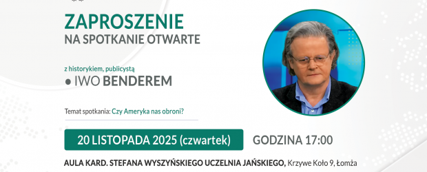 ŁOMŻA | ZAPROSZENIE 20.11 – Spotkanie z Iwo Benderem