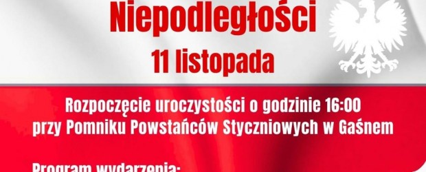 GOSTYNIN | ZAPROSZENIE 11.11 – Uroczyste obchody Narodowego Święta Niepodległości