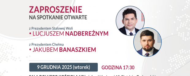 PIOTRKÓW TRYB. | ZAPROSZENIE 9.12 Spotkanie z L. Nadbereżnym, J. Banaszkiem