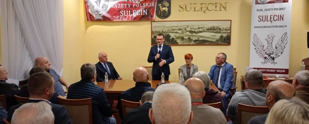 SULĘCIN | Otwarte spotkanie z Pawłem Szefernakerem zgromadziło mieszkańców w Domu Joannitów