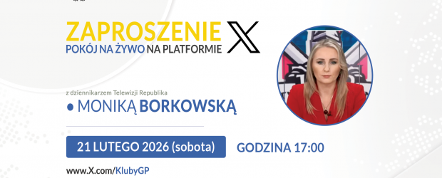 TWITTER/X | ZAPROSZENIE 21.02 Pokój na żywo z Moniką Borkowską