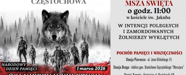 CZĘSTOCHOWA | ZAPROSZENIE 01.03 – Obchody Dnia Pamięci Żołnierzy Wyklętych