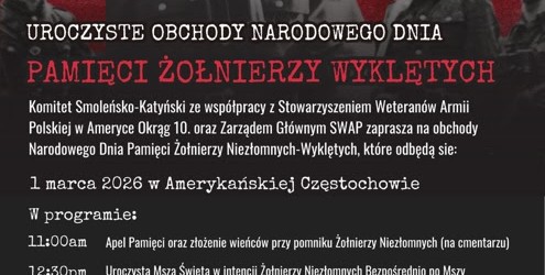 FILADELFIA | ZAPROSZENIE 01.03 – Narodowy Dzień Pamięci Żołnierzy Wyklętych