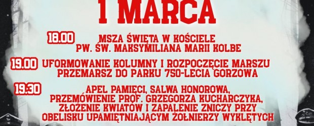 GORZÓW WLKP. | ZAPROSZENIE 01.03 – VII Marsz Pamięci Żołnierzy Wyklętych