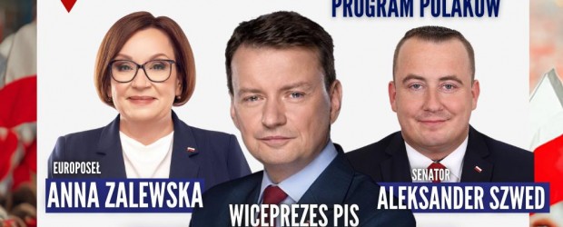 DZIERŻONIÓW | ZAPROSZENIE 28.02 – Spotkanie z Mariuszem Błaszczakiem, Anna Zalewską i Senatorem Aleksandrem Szwedem w Polanicy Zdroju