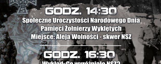 ŻYWIEC | ZAPROSZENIE 01.03 – Społeczne Uroczystości Narodowego Dnia Pamięci Żołnierzy Wyklętych