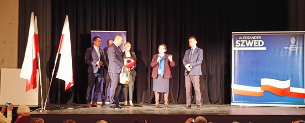 DZIERŻONIÓW | Spotkanie z wicepremierem Mariuszem Błaszczakiem, senatorem Aleksandrem Szwedem i Panią europoseł Anną Zalewską