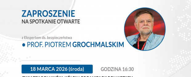 KRAKÓW | ZAPROSZENIE 18.03 – Spotkanie z prof. Piotrem Grochmalskim