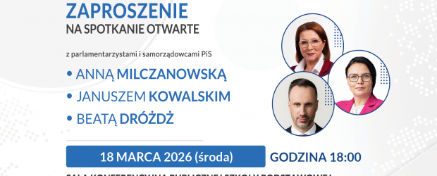 PRZEDBÓRZ | ZAPROSZENIE 18.03 – Spotkanie z Anną Milczanowską, Januszem Kowalskim i Beatą Dróżdż