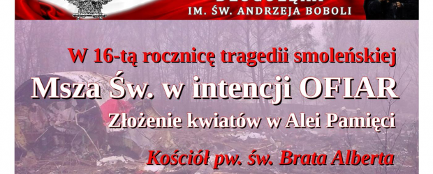 DŁUGOŁĘKA | ZAPROSZENIE 10.04 – Uroczystości ku czci Ofiar tragedii smoleńskiej