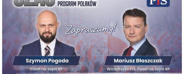 LUBAŃ | ZAPROSZENIE 23.03 – Spotkanie z Mariuszem Błaszczakiem