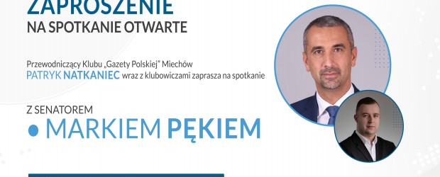 MIECHÓW | ZAPROSZENIE – 22.03 Spotkanie z Markiem Pękiem