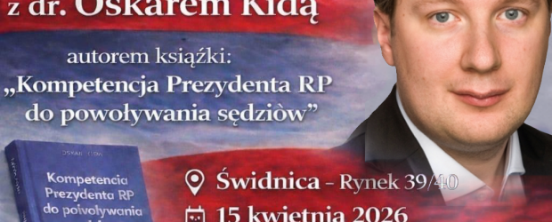 ŚWIDNICA | ZAPROSZENIE 15.04 – spotkanie autorskie z dr. Oskarem Kidą