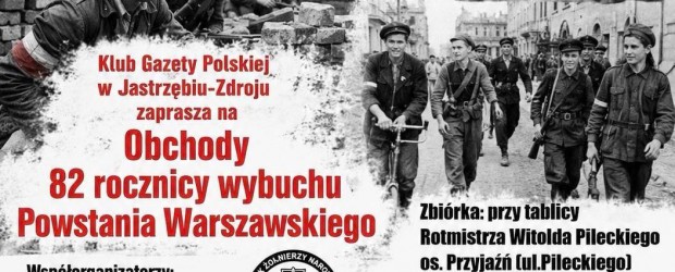 JASTRZĘBIE-ZDRÓJ | ZAPROSZENIE 1.08 – Obchody 82. rocznicy wybuchu Powstania Warszawskiego