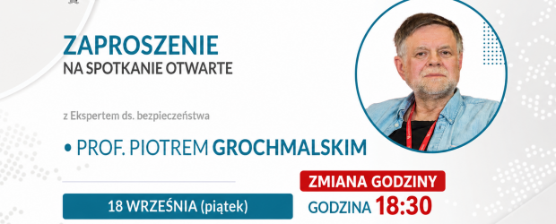 KONSTANTYNÓW ŁÓDZKI | ZAPROSZENIE 18.09 – Spotkanie z prof. Grochmalskim | ZMIANA GODZINY