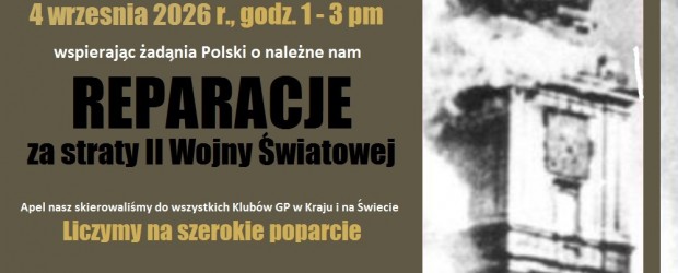 SYDNEY | ZAPROSZENIE 4.09 – Manifestacja przed Konsulatem Niemiec – reparacje za straty II Wojny Światowej