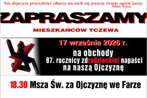 TCZEW | ZAPROSZENIE 17.09 – Obchody 87. rocznicy zdradzieckiej napaści na naszą Ojczyznę