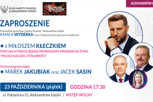 ALEKSANDRÓW ŁÓDZKI | ZAPROSZENIE 23.10 – Spotkanie z Miłoszem Kłeczkiem podczas którego prowadzony będzie program na żywo „Miłosz Kłeczek z półobrotu”