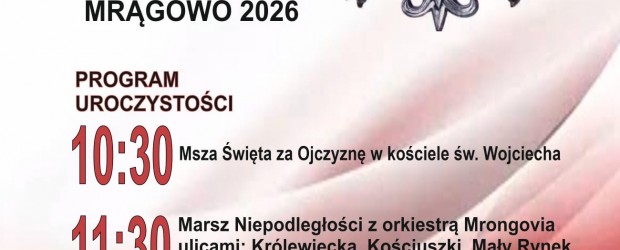MRĄGOWO | ZAPROSZENIE 11.11 – Marsz Niepodległości