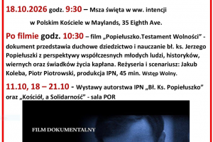 PERTH (AUSTRALIA) | ZAPROSZENIE 11, 18-21.10 – Bł. ks. Popiełuszko – Msza Św., pokaz filmu, wystaw IPN